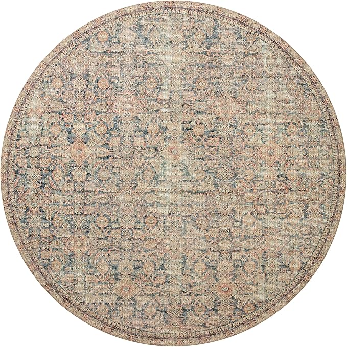 Loloi Angela Rose Aubrey Collection AUB-01 Navy/Multi 2'-6" x 9'-6", .19" Pile Height, Runner Rug