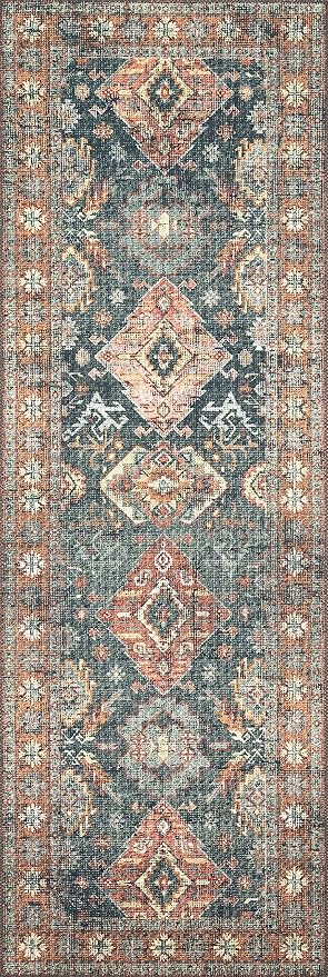 Loloi Skye Collection SKY-10 Sea/Rust 2'-0" x 5'-0" Accent Rug