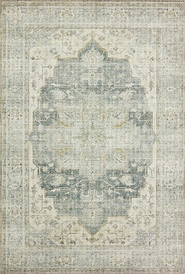 Loloi II Skye Collection SKY-12 Charcoal/Dove 3'-6" x 5'-6" Accent Rug