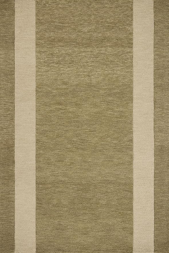 Loloi Leanne Ford Craven Collection CVN-01 Light Olive/Oatmeal 2'-3" x 3'-9" Accent Rug Geometrical, Patterned, Neutral, Entryway, Mudroom, Bathroom, and Kitchen