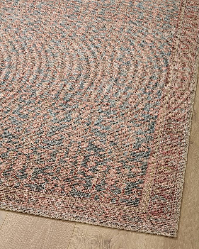 Loloi Angela Rose Aubrey Collection AUB-04 Blue/Terracotta 2'-0" x 5'-0", .19" Pile Height, Accent Rug