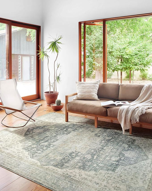 Loloi II Skye Collection SKY-12 Charcoal/Dove 2'-6" x 7'-6" Runner Rug