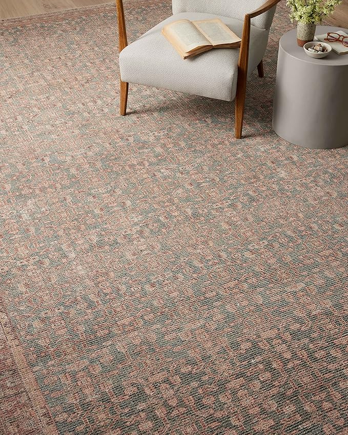 Loloi Angela Rose Aubrey Collection AUB-04 Blue/Terracotta 2'-0" x 5'-0", .19" Pile Height, Accent Rug