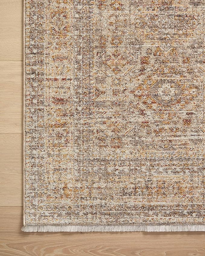 Loloi Angela Rose Blake Collection BLA-06 Oatmeal/Spice 2'-0" x 3'-0", .25" Pile Height, Fringe, Accent Rug