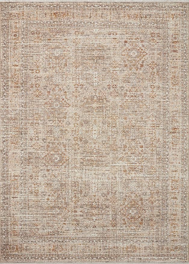 Loloi Angela Rose Blake Collection BLA-06 Oatmeal/Spice 2'-0" x 3'-0", .25" Pile Height, Fringe, Accent Rug