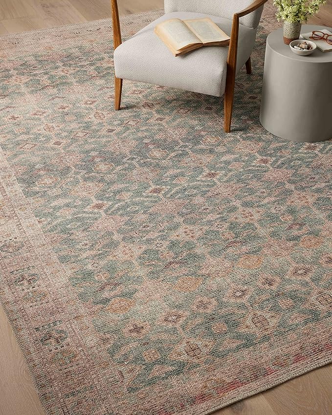 Loloi Angela Rose Aubrey Collection AUB-02 Aqua/Sand 2'-0" x 5'-0", .19" Pile Height, Accent Rug