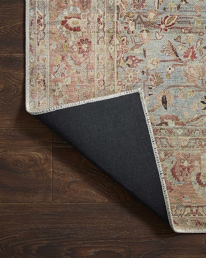Loloi Adrian Collection ADR-06 Ocean/Clay 2'-6" x 7'-6", .19" Thick Runner Rug