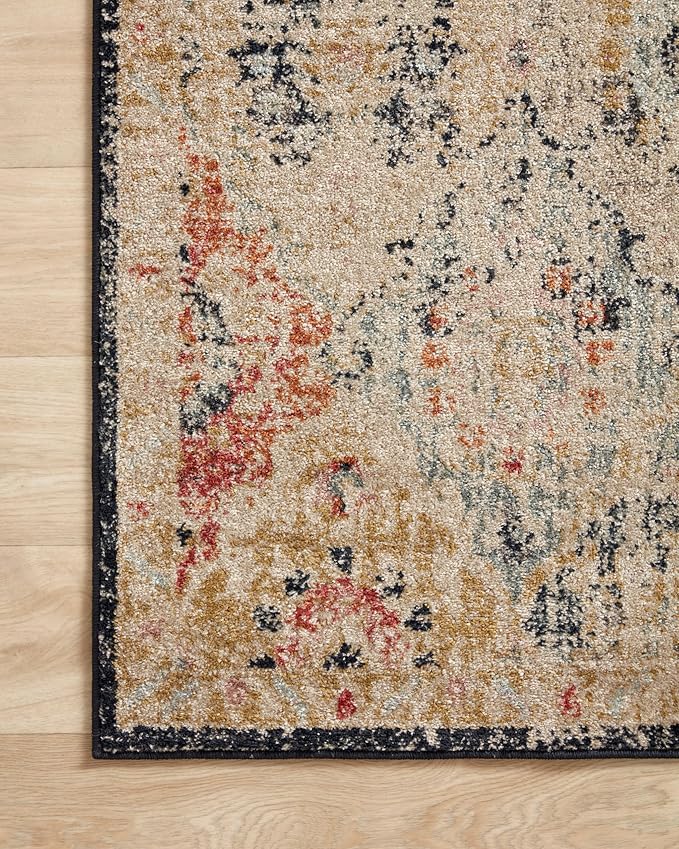 Loloi Jocelyn Collection JOC-07 Khaki/Multi 5'-5" x 7'-6" .38" Thick Area Rug