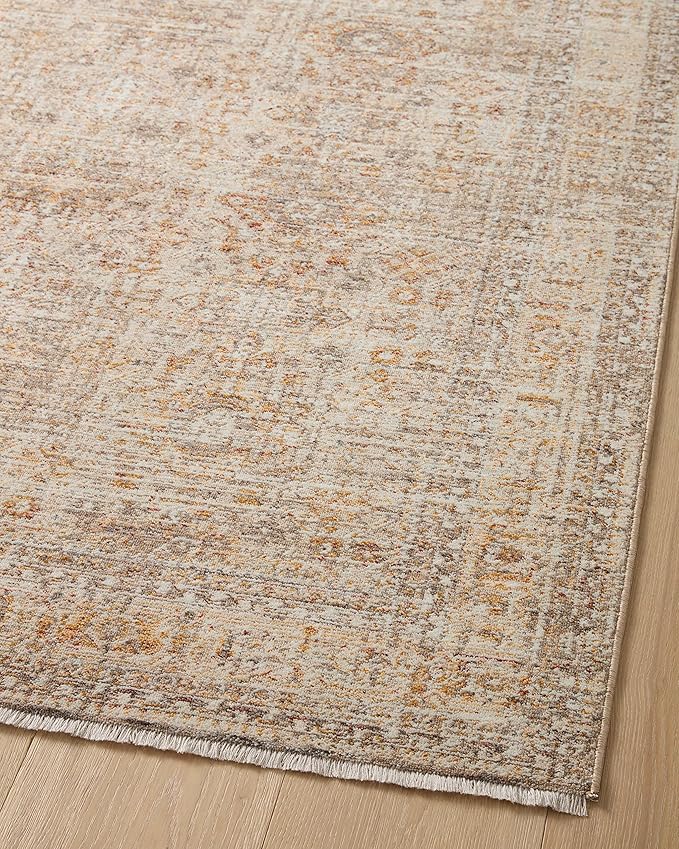 Loloi Angela Rose Blake Collection BLA-06 Oatmeal/Spice 2'-0" x 3'-0", .25" Pile Height, Fringe, Accent Rug