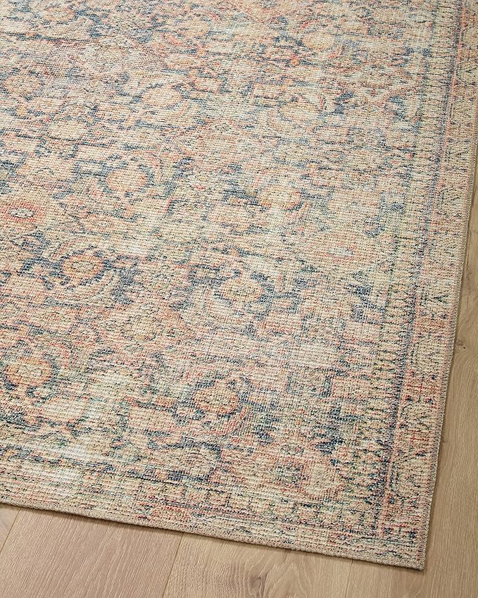 Loloi Angela Rose Aubrey Collection AUB-01 Navy/Multi 2'-6" x 9'-6", .19" Pile Height, Runner Rug