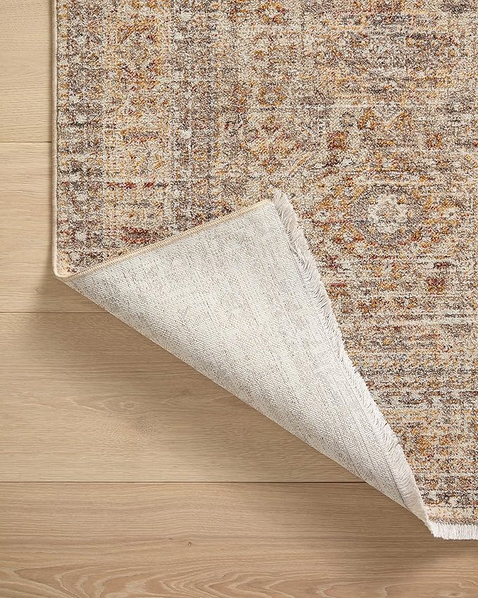 Loloi Angela Rose Blake Collection BLA-06 Oatmeal/Spice 2'-0" x 3'-0", .25" Pile Height, Fringe, Accent Rug